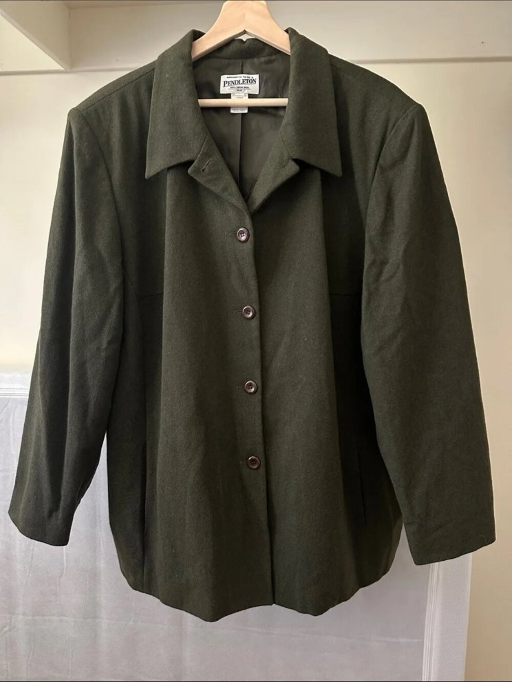 Vintage Pendleton 100% virgin wool button relaxed blazer jacket car coat shacket